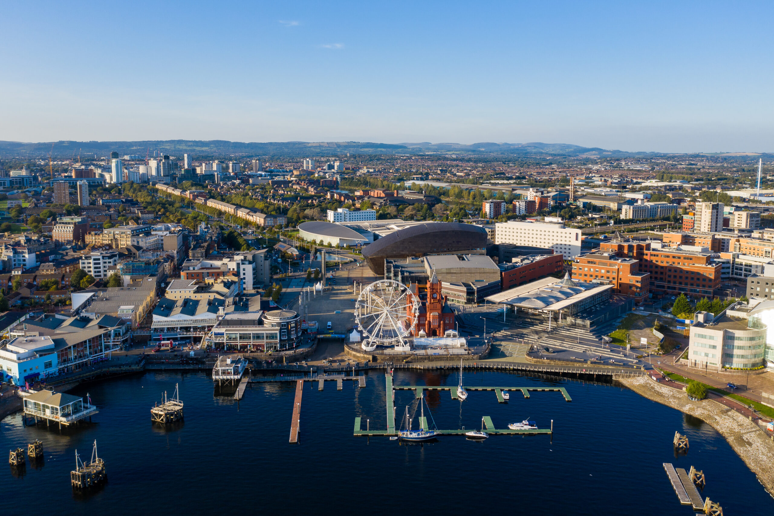 cardiff from above