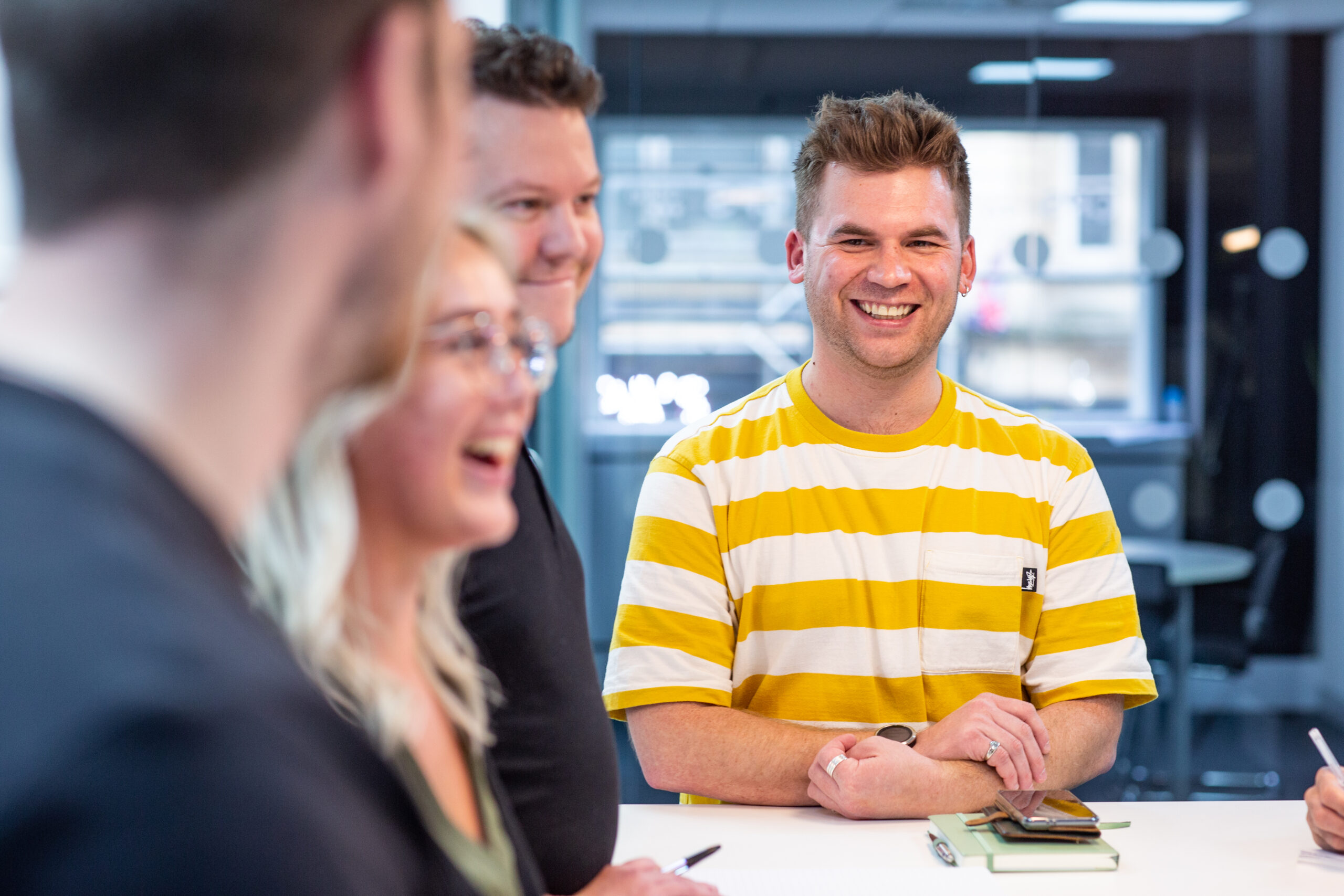 software recruitment team around table