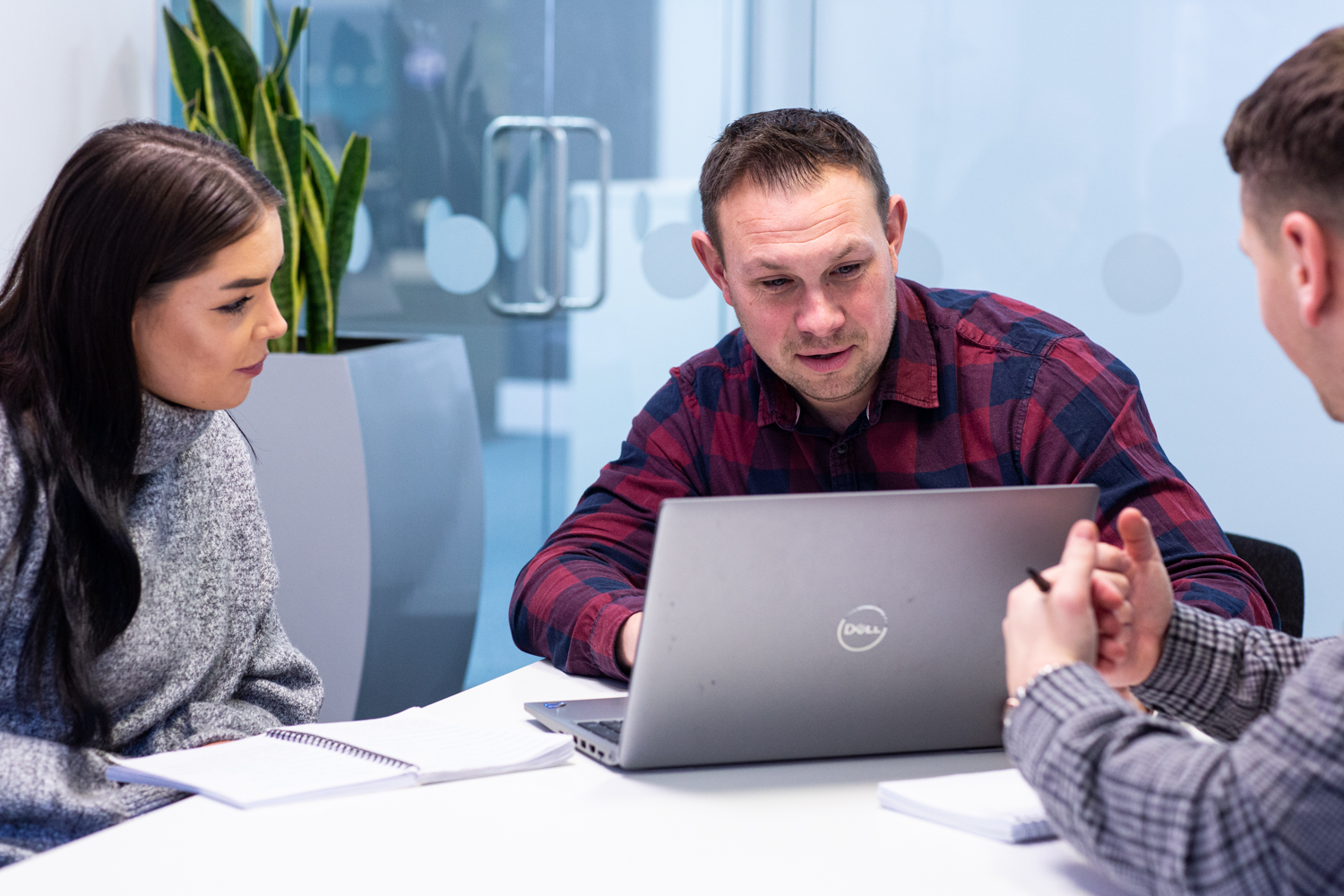 team discussing the tech skills gap